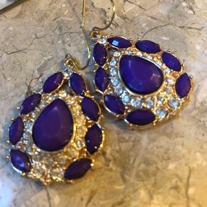 Purple gold Earrings